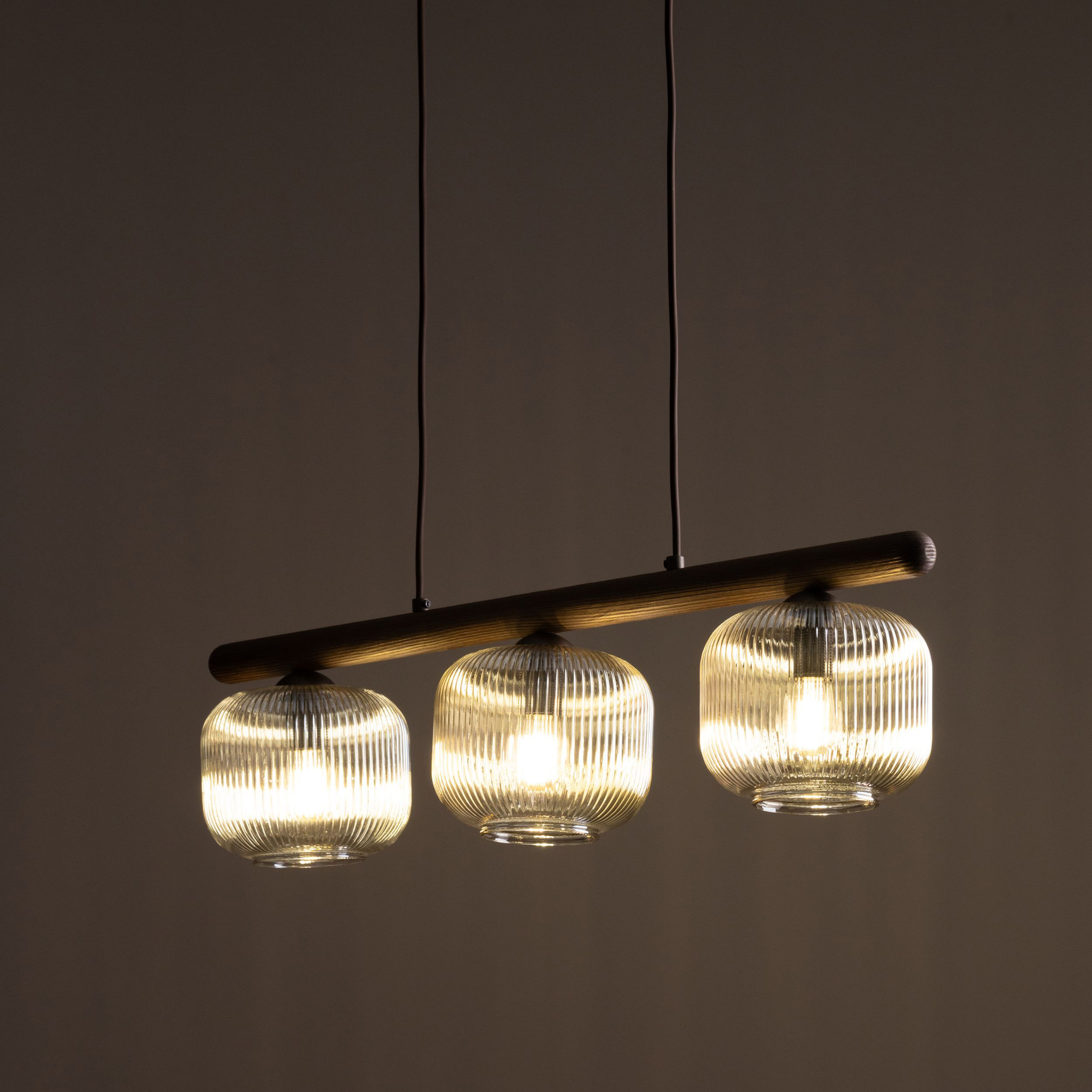 Emily Verre strié / Bois