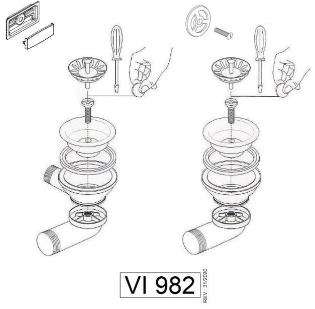 Schéma de «  Vidage & trop plein or brillant  »