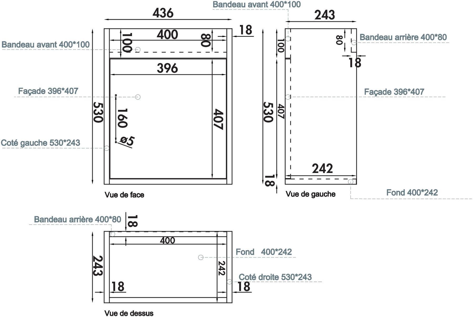 Schéma de «  Meuble Minima 45  »