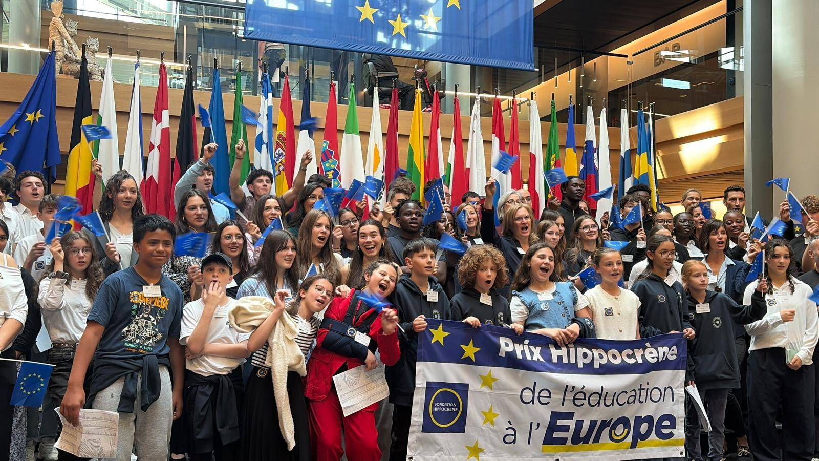 Crédit : Dorothée Merville - Fondation Hippocrène Les prix Hippocrène décernés aux jeunes depuis le Parlement Européen