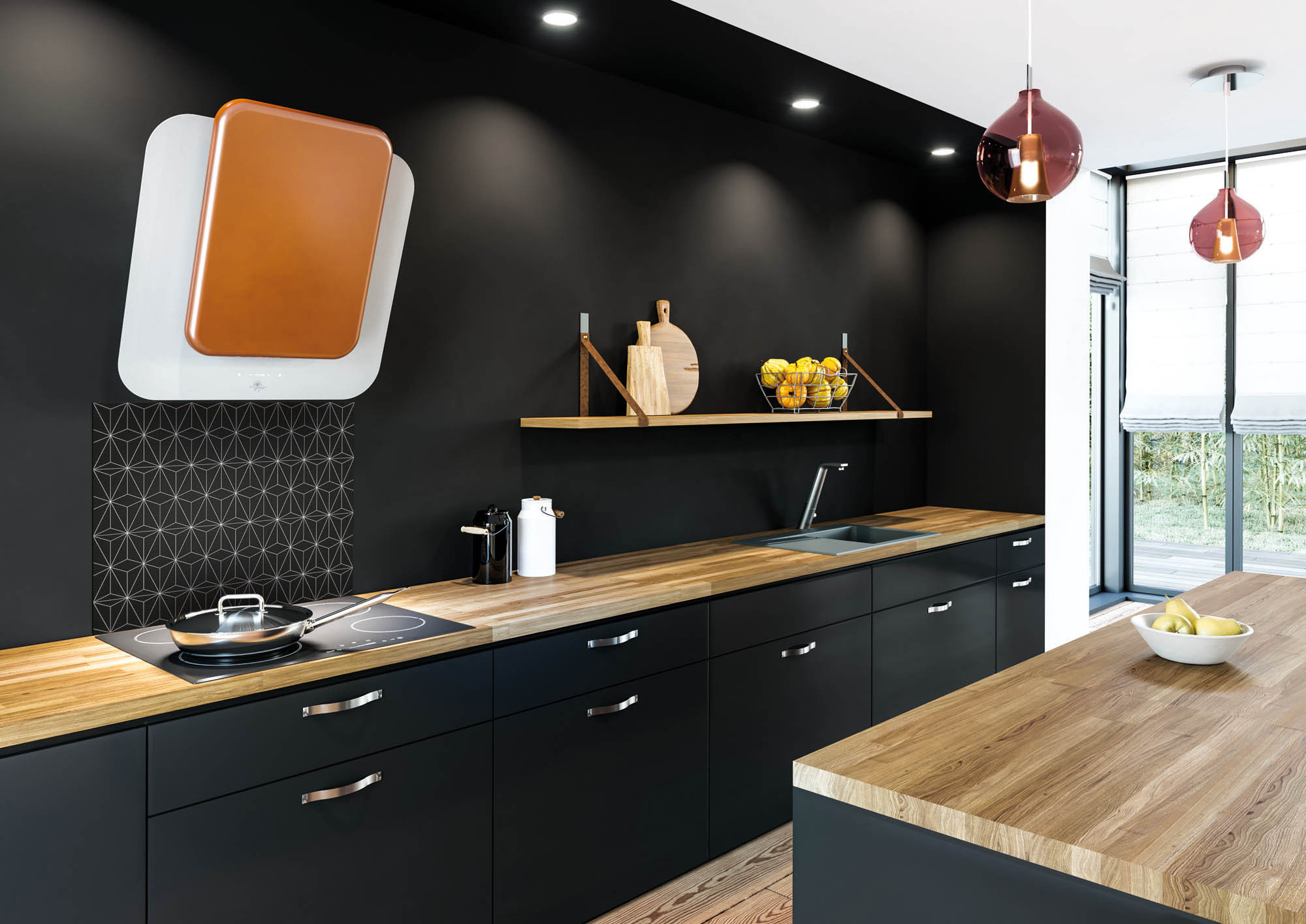 Fond de hotte Déko Graphik moderne