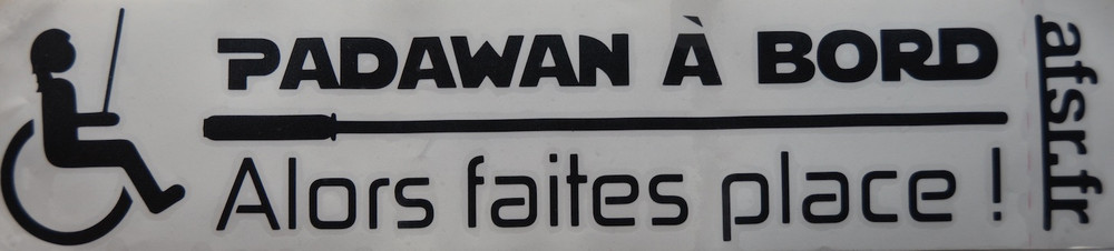 Sticker voiture Padawan à bord