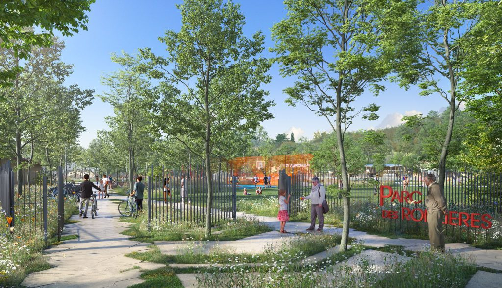 © Didier Dalmas Architectes - Atelier Anne Gardoni Un terrain de foot transformé en parc ouvert à tous au nord de Lyon