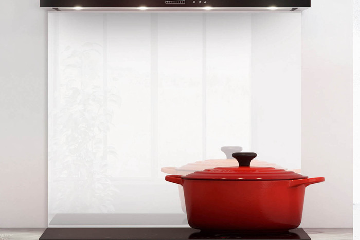 Fond de hotte Luisiglass Blanc neige