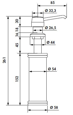 Schéma de «  Distributeur de savon chromé  »