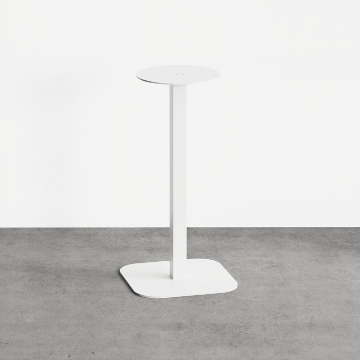 Pied Jane carré arrondi Blanc 900 mm