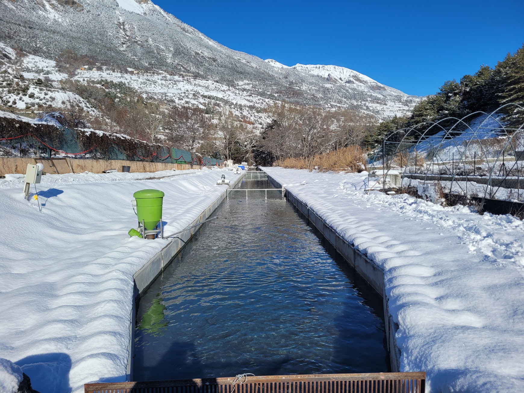 Les bassins ont pour but de se rapprocher le plus possible de l'environnement naturel de la truite. © Pisciculture des Écrins Dans les Hautes-Alpes, la pisciculture des Écrins se modernise grâce aux soutiens européens - L'Europe vue d'ici #143