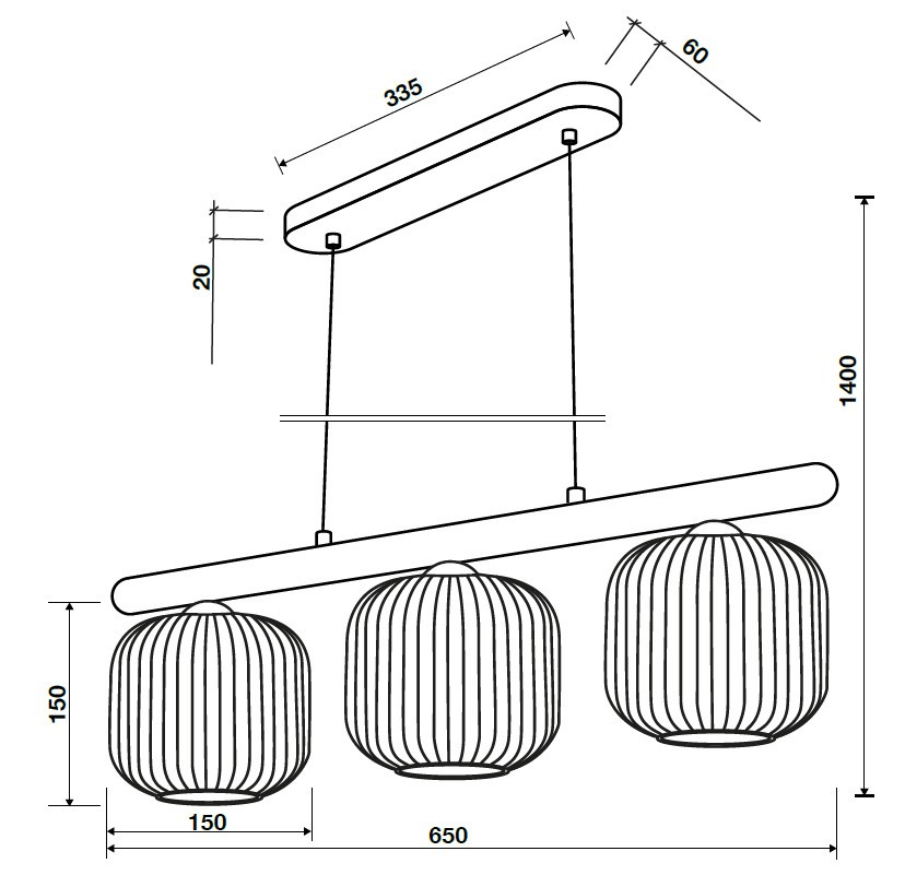 Schéma de «  Emily Verre strié / Bois  »