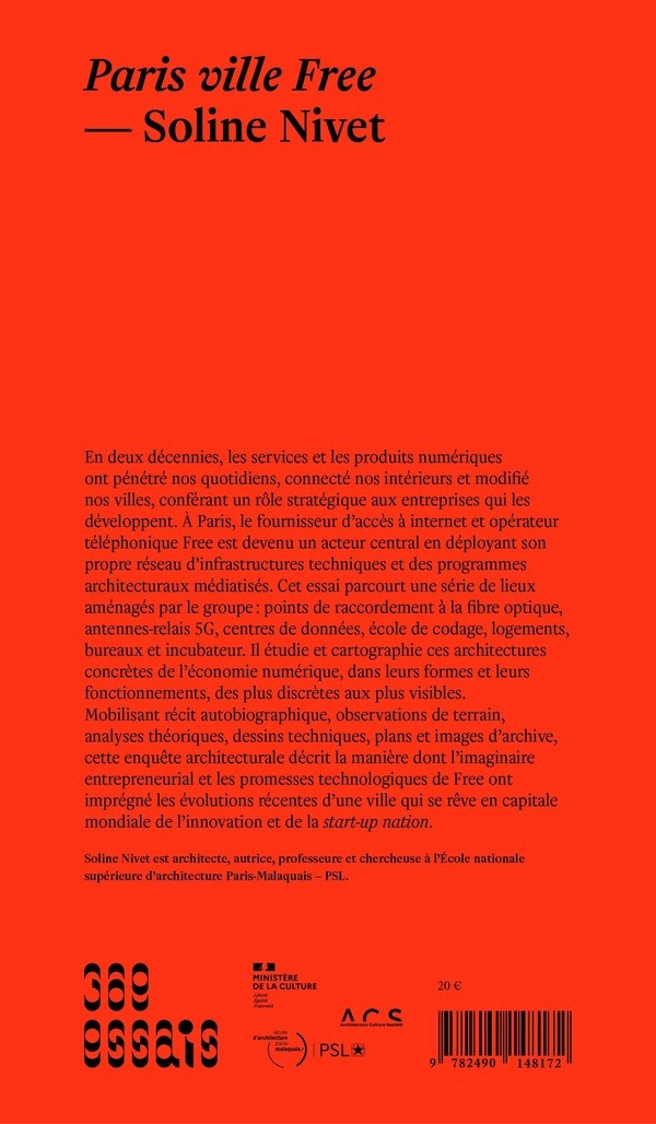 © Couverture du livre Paris ville Free ? Avec Soline Nivet - La Fabrique Urbaine #99