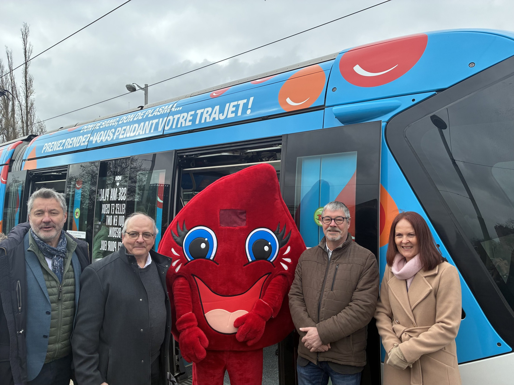 Crédit photo : Niccolo Mondello Un tram pour sauver des vies : Strasbourg promeut le don de sang et du plasma