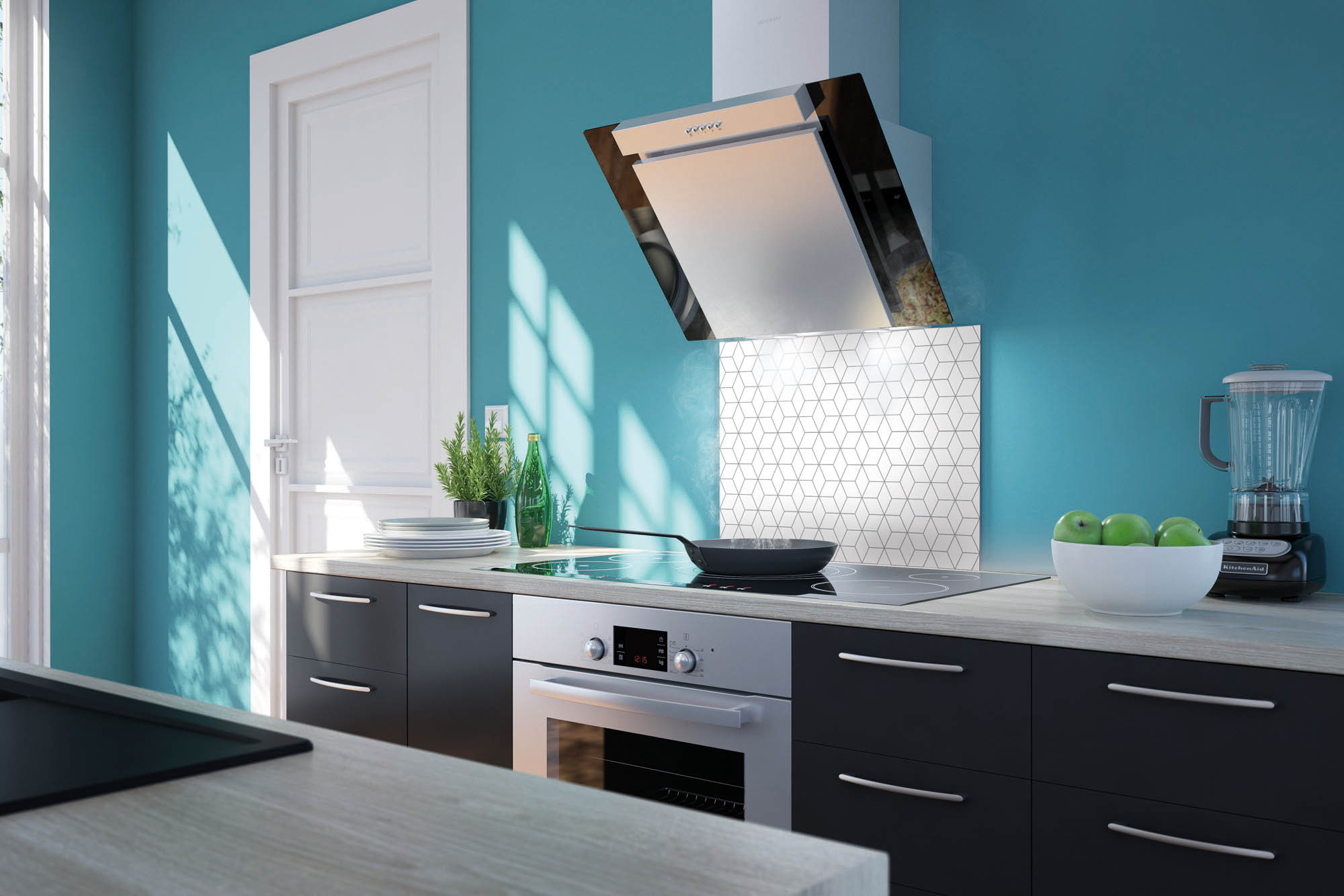 Fond de hotte Déko Graphik line