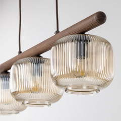Emily Verre strié / Bois