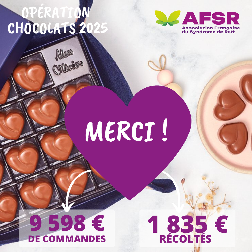 Boite de chocolats avec écrit merci