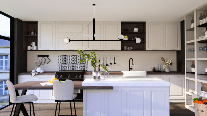 Fond de hotte en verre Géométrique