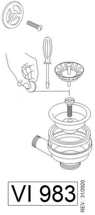 Schéma de «  Vidage & trop plein gun métal brillant  »