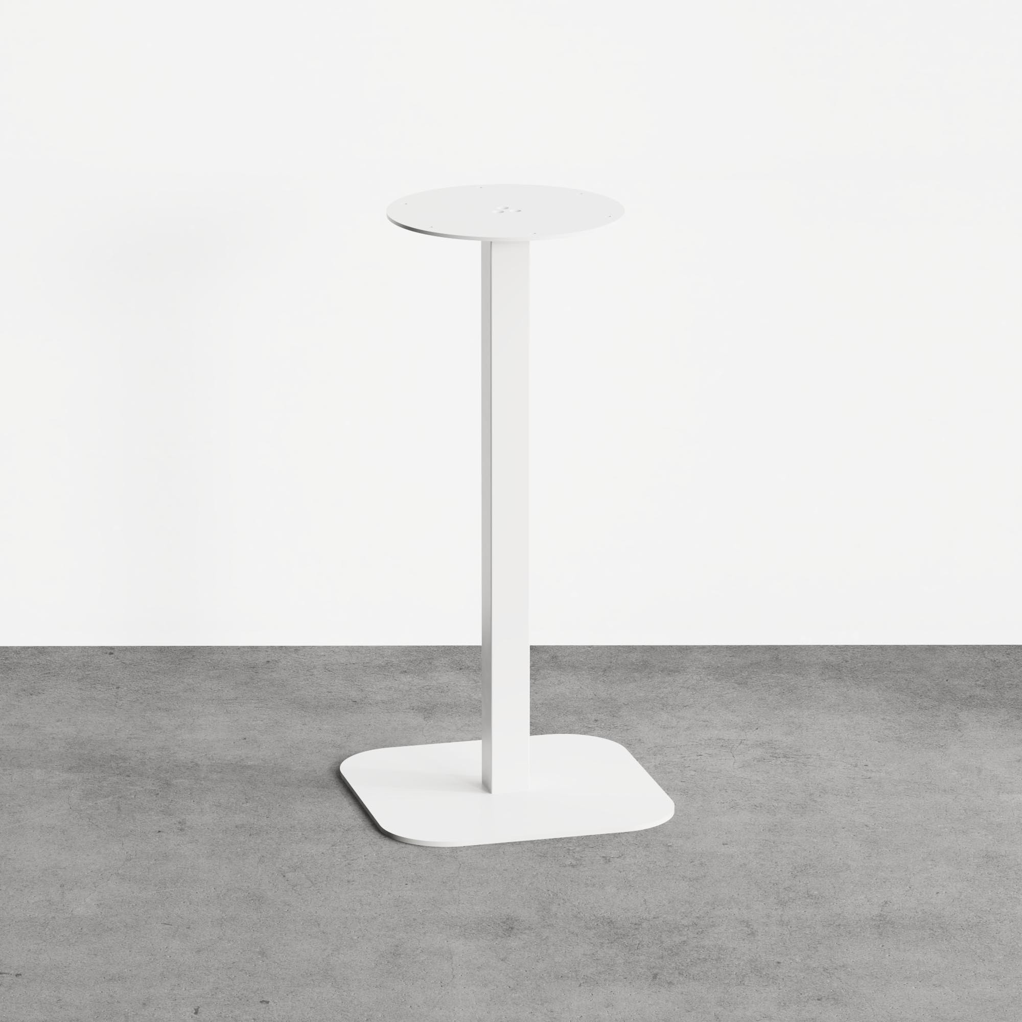 Pied Jane carré arrondi Blanc 900 mm