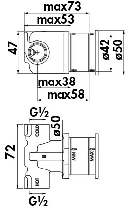Schéma de «  Corps à encastrer Velis  »